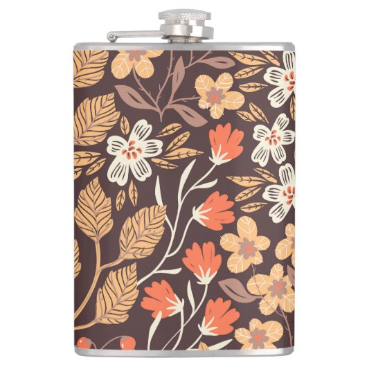 Flasques Flora d'automne : Vintage Motif sans couture (Devant)