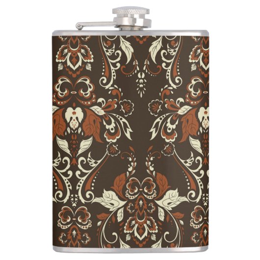Flasques Floral baroque : Papier peint Vintage classique (Devant)