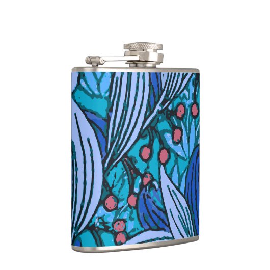 Flasques Floral bleu ancien Boho moderne (Droite)