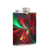 Flasques Floral moderne Art Abstrait Rouge Vert Motif #11 (Droite)