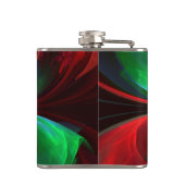 Flasques Floral moderne Art Abstrait Rouge Vert Motif #11 (Dos)