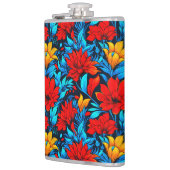 Flasques Floral Rouge jaune Fleurs Motif-13075 (Gauche)