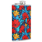 Flasques Floral Rouge jaune Fleurs Motif-13075 (Droite)