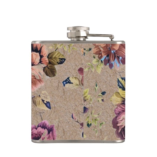 Flasques Floral rustique vintage (Dos)