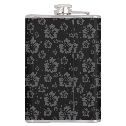 Flasques Flore feuillu noir brillant (Dos)