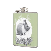 Flasques Fluffez le lapin. Dessin au crayon. (Gauche)