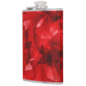 Flasques Fond de cristal géométrique abstrait rouge (Gauche)