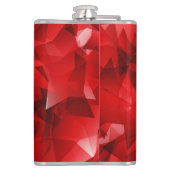 Flasques Fond de cristal géométrique abstrait rouge (Dos)