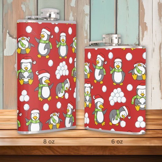 Flasques Fond de manchots de Noël