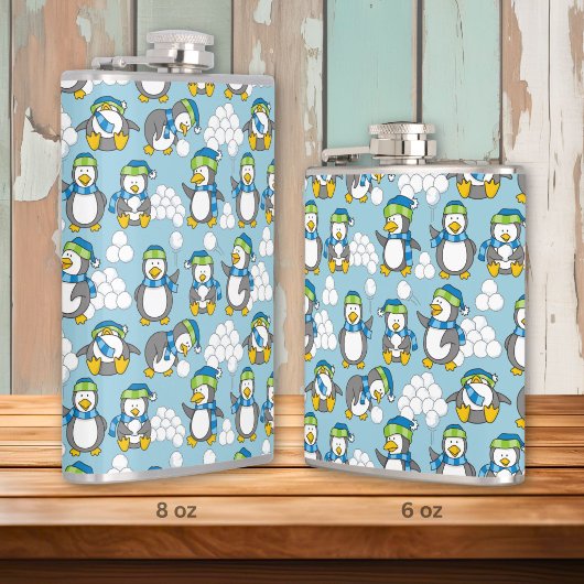 Flasques Fond de petits pingouins