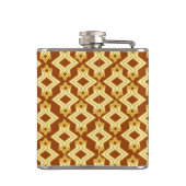Flasques Fond d'écran Art Déco Motif, Brown doré (Dos)