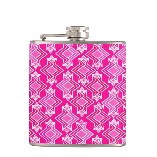 Flasques Fond d'écran Art Déco Motif, Fuchsia Pink (Devant)