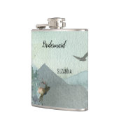 Flasques Forest Wonder Rustic Pine Bridesmaid Mariage (Gauche)