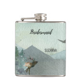 Flasques Forest Wonder Rustic Pine Bridesmaid Mariage (Devant)