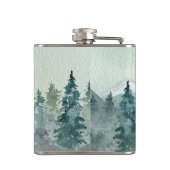 Flasques Forest Wonder Rustic Pine Bridesmaid Mariage (Dos)