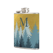 Flasques Forêt Arbres Golden Paysage Baby Monogramme (Gauche)