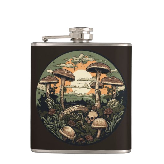 Flasques Forêt de champignons punk (Devant)