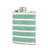 Flasques Forêt vert et beige cinq bandes motif (Gauche)