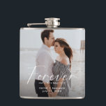 Flasques Forever a une belle bague Fiançailles photo modern<br><div class="desc">"Forever a une belle bague à elle" photo enregistrer la date ou le flacon de vinyle personnalisé fiançailles. Personnalisez ceci en changeant la photo et en modifiant les détails du texte.</div>