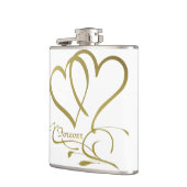 Flasques Forever Hearts Gold sur blanc (Gauche)