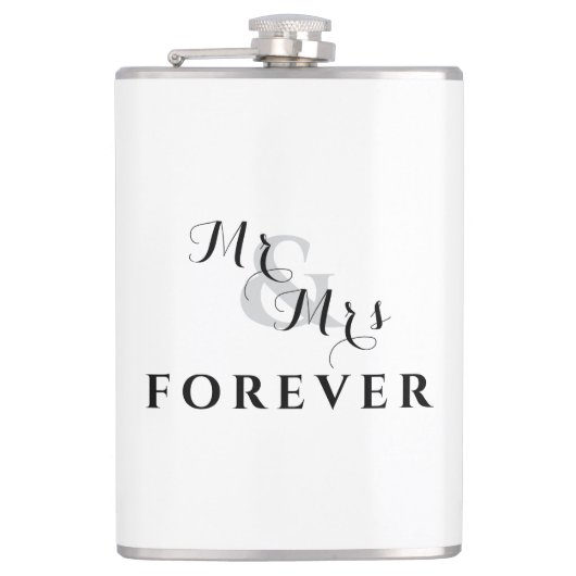 Flasques Forever Love Mr & Mrs Mariage Flask (Devant)
