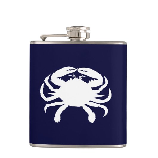 Flasques Forme de crabe bleu et blanc (Devant)