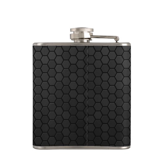 Flasques Forme d'hexagone noir (Dos)