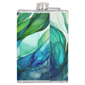 Flasques Formes en vert et bleu (Dos)