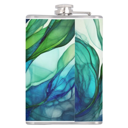 Flasques Formes en vert et bleu (Dos)