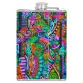 Flasques Formes très colorées abstraites art 10 (Dos)