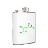 Flasques Formule chimique moléculaire d'adrénaline (Droite)