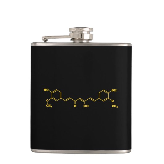 Flasques Formule chimique moléculaire de curcumin curcumin  (Devant)