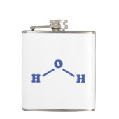 Flasques Formule chimique moléculaire de l'eau (Devant)