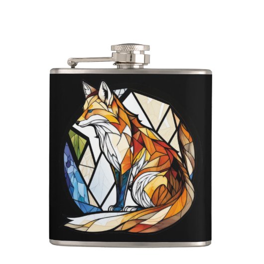 Flasques Fox Animal Portrait Verre tendu Faune Extérieur (Devant)