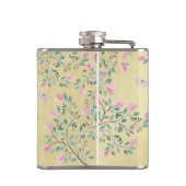 Flasques Fox avec des papillons et des fleurs roses (Dos)