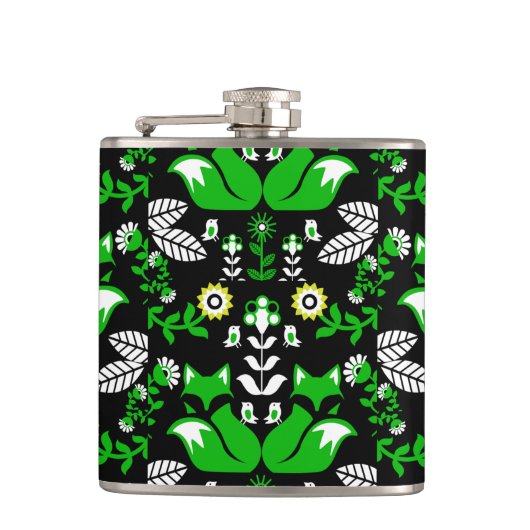 Flasques Fox Nordic Scandinavian Folk Art nappe (Devant)