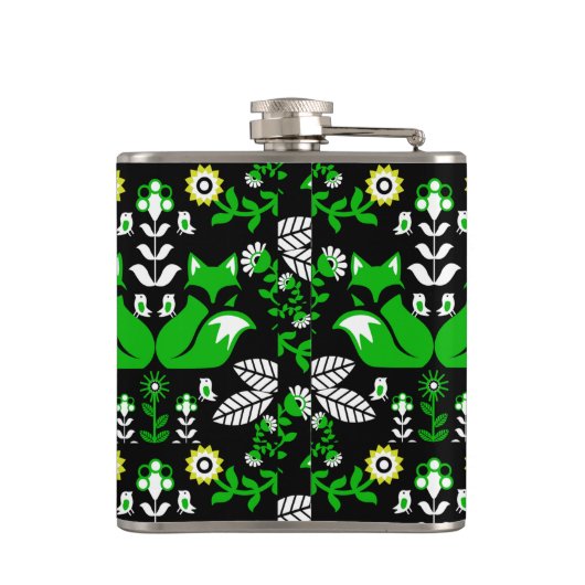 Flasques Fox Nordic Scandinavian Folk Art nappe (Dos)