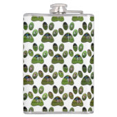 Flasques Fox Terrier Empreintes de pattes, Hip Flask (Dos)