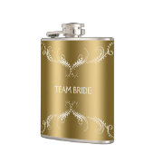 Flasques Fragments Floraux blancs sur or (Gauche)