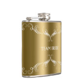 Flasques Fragments Floraux blancs sur or (Droite)