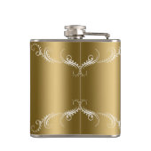 Flasques Fragments Floraux blancs sur or (Dos)