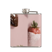 Flasques Fraise à base de chocolat rose pâle personnalisée (Dos)