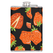 Flasques Fraises Noir : Texture Vintage sans fil (Dos)