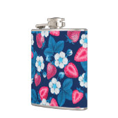 Flasques Fraises roses sur bleu (Gauche)