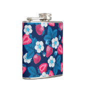 Flasques Fraises roses sur bleu (Droite)