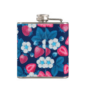 Flasques Fraises roses sur bleu (Dos)
