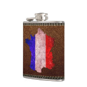 Flasques France Flag and Map (Gauche)
