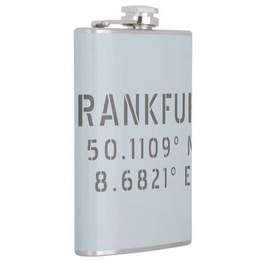 Flasques Francfort Allemagne Latitude Longitude (Droite)