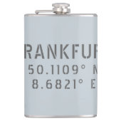 Flasques Francfort Allemagne Latitude Longitude (Devant)