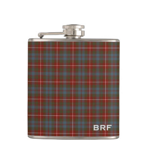 Flasques Fraser de Lovat Patiné Tartan Monogramme